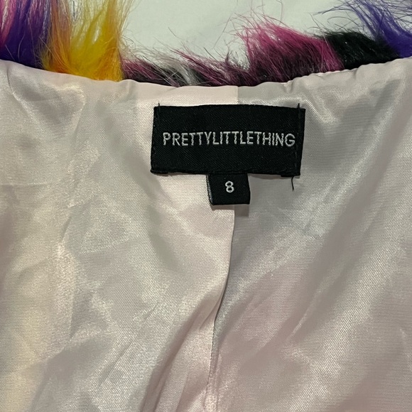 MULTICOLORED FAUX FUR COAT - Elle Multi Faux Fur Jacket - Sold out online! - Picture 5 of 8